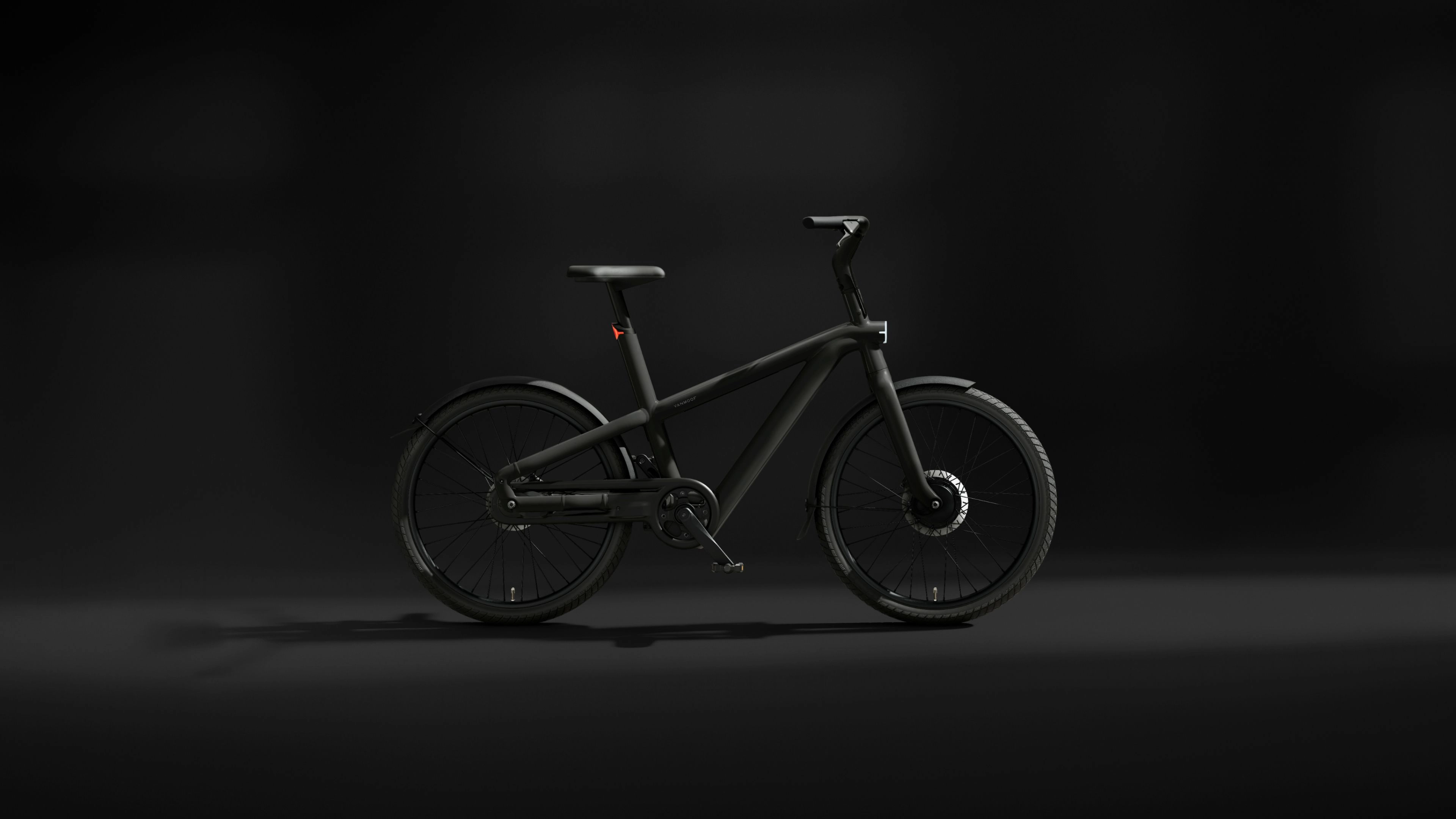 VanMoof A5 in dark grey, full studio shot